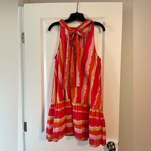 Vibrant Striped Sleeveless Dress